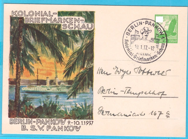 PP-142-C8 Kolonial-Briefmarken-Schau 1937 mit SST