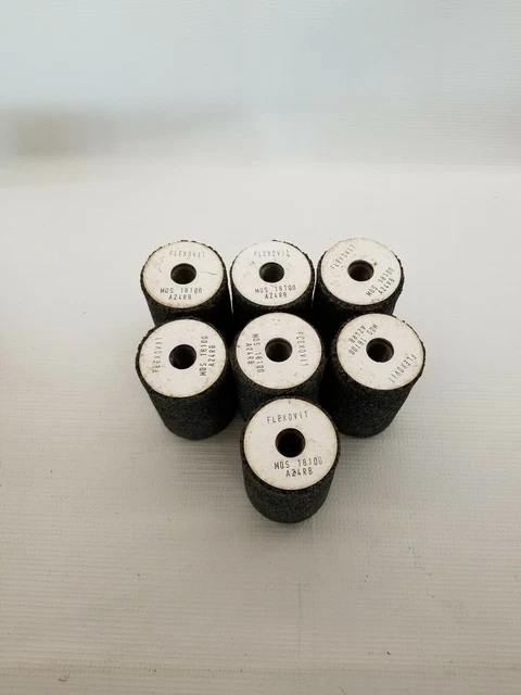 FlexOvit 2"x3"x5/8"-11 A24RB Grit Aluminum Oxide Resin Plugs. Lot Of 7, Free...