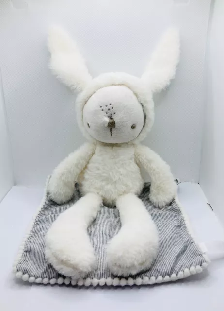 Mamas & Papas My First Bunny Rabbit Cream Soft Toy Comforter With Hood & Blanket