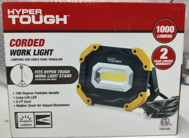 Hyper Tough 10W LED 1000 Lumen Rechargeable Free Standing Light
