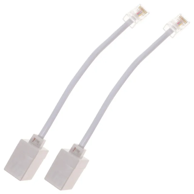 2 Pcs Convertisseur De Prise Rj11 Rj45 À Téléphone (s Adaptateur