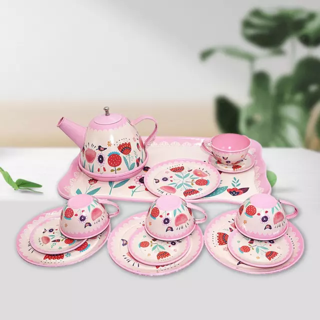Ensemble de fête de thé pour petites filles, théière, tasses, plats,