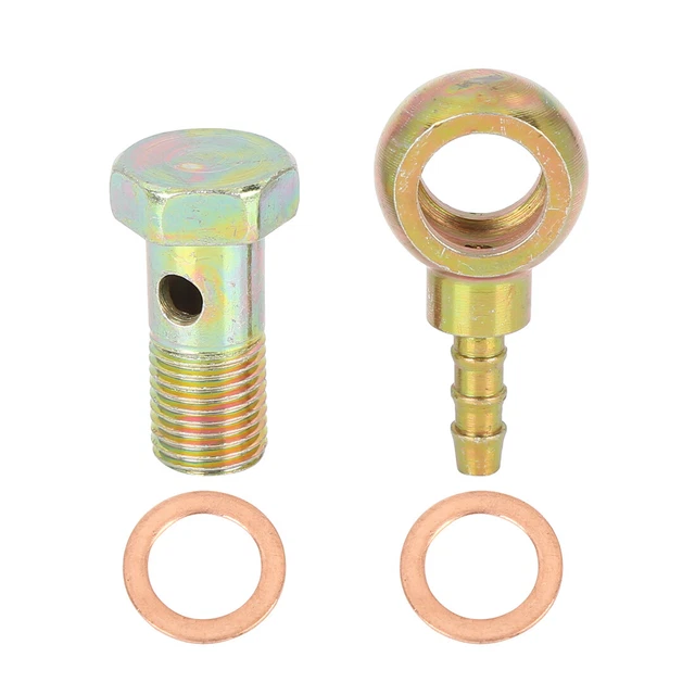 12mm Banjo Tuyau Barbelé Boulon Raccords Bronzé pour Moto Voiture