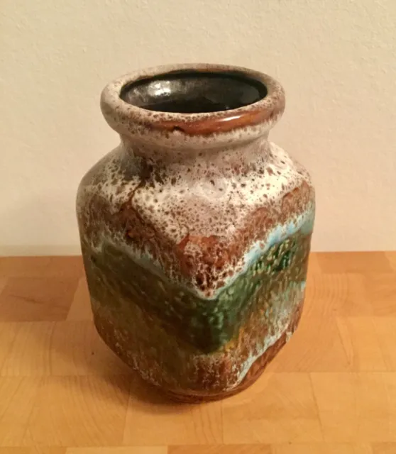 West German Pottery Vase Dümler und Breiden Form 600/14 grün Green Lava WGP