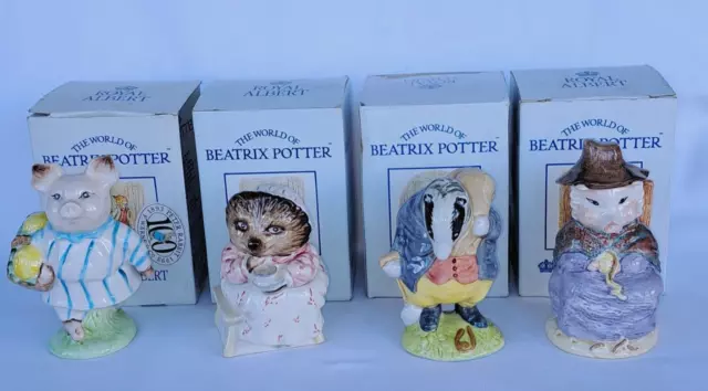 Two Beswick & Two Royal Albert Beatrix Potter Figures (Boxed)