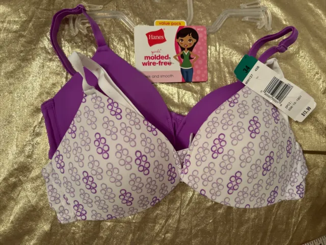 GIRLS WIRELESS BRAS Sz 32A 34A 3 Pack Maidenform Sweet Nothings Patterned  $8.09 - PicClick