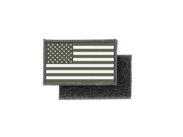 BANDIERA AMERICANA CON TOPPA APPLIQUE RICAMO BORDO NERO-USA - Foto 5