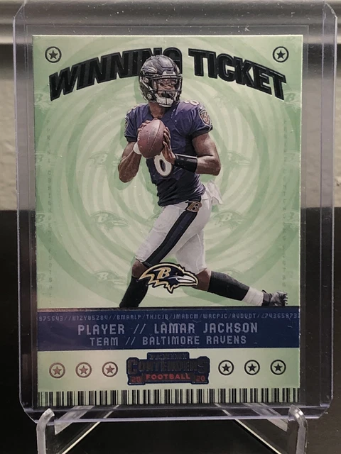 LAMAR JACKSON 2020 Panini Contenders Winning Ticket #WT4 Baltimore Ravens