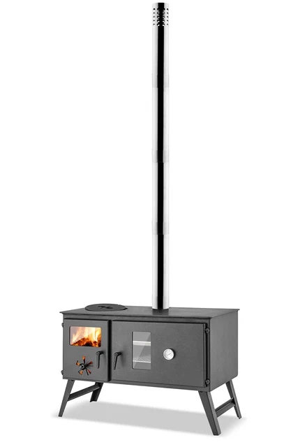 "Traudel" Outdoor-Küchenherd - Holzbackofen, Gartenkamin, Zeltofen, Pizza-Ofen,