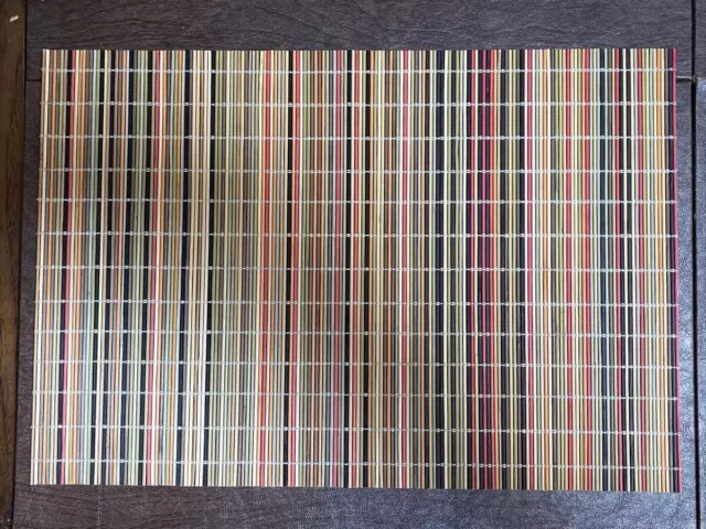 Set of 4 Bed Bath Beyond Colorful Bamboo Placemats 13 in x19 in Boho Shabby Chic