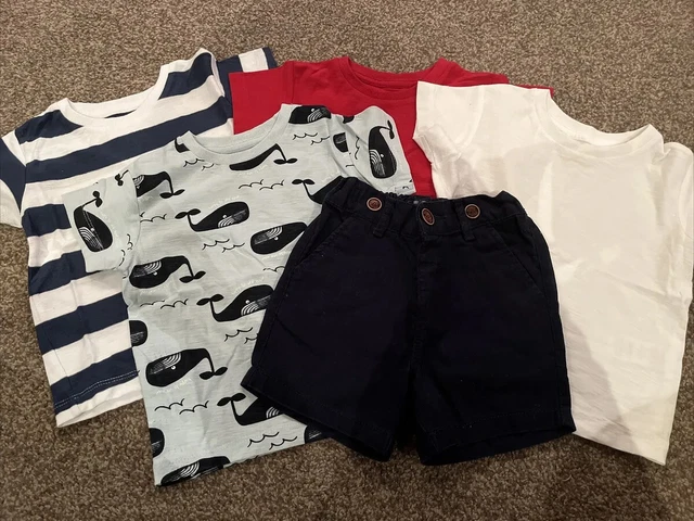 Pacchetto estivo Baby Boys - 12-18 mesi - T-shirt Matalan, pantaloncini Next