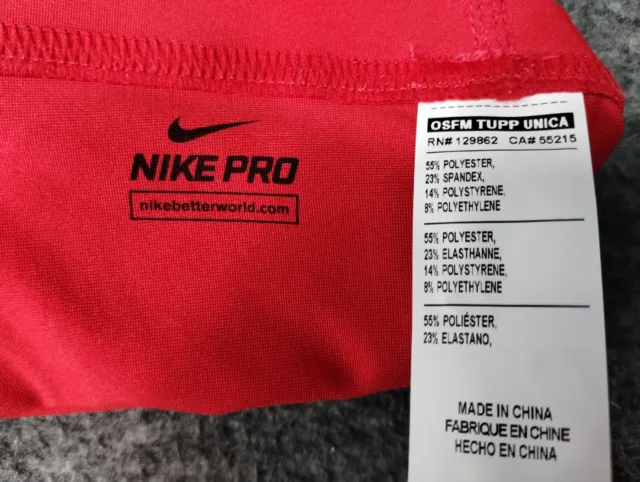 NWT- Nike Pro Men Basketball Compression Knee Pad Pair One Size C: Red 3