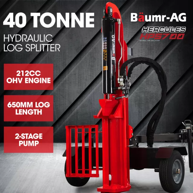 BAUMR-AG 40 Ton Log Splitter Wood Hydraulic Petrol Firewood Logsplitter Cutter