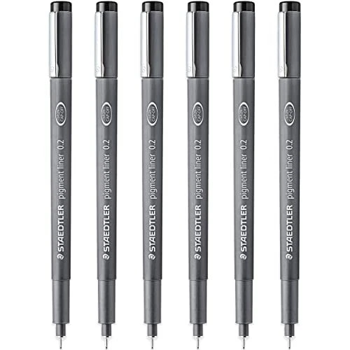 Stylo R17 STAEDTLER 308 005-9 Lot de 6 stylos à pointe fine 02 mm Encre noire EUR ...