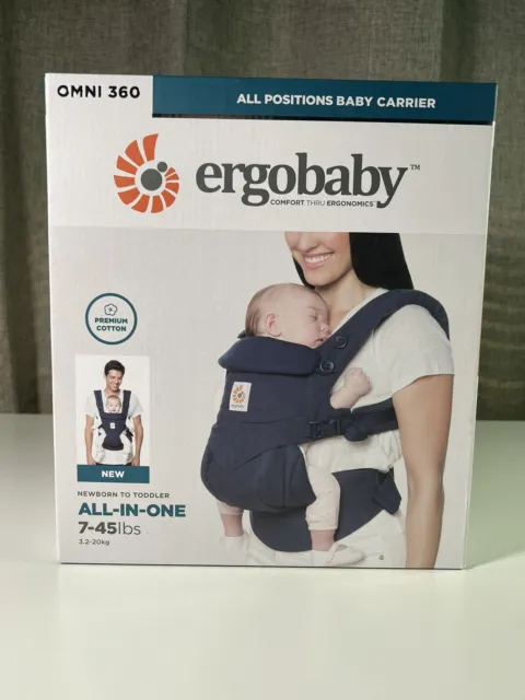 Ergobaby All Positions Baby Carrier Omni 360 All-In-One 7-45Lbs Midnight Blue