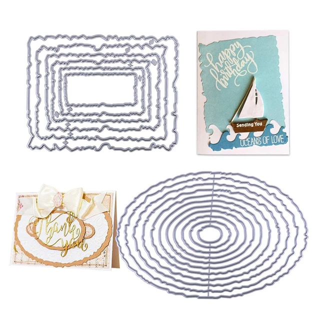 VINFUTUR FUSTELLE STENCIL Cutting Dies per Merletto di Busta Cartolina