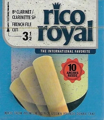 RICO ROYAL French - Boite de 10 anches Clarinette Sib - Force 3,5