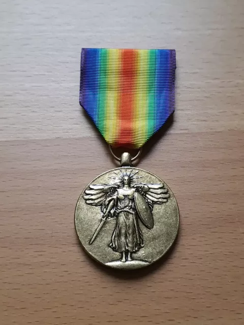 US Victory WW I - Medal / Medaille Auszeichnung Orden am Band 1. Weltkrieg 1.WK