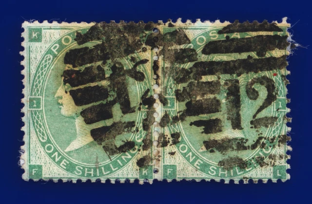 1862 SG90 1s Green J101(2) Pair FK-FL Altrincham '12' Used Cat £600 cssg