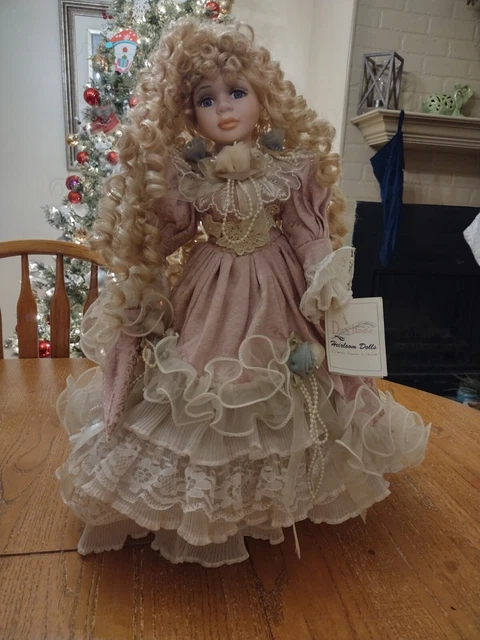 Duck House Heirloom Porcelain Doll 20" Victorian Style
