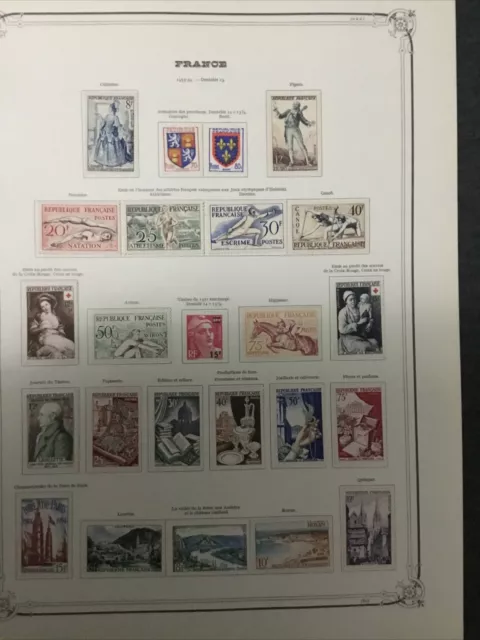 lot 24 timbres france neufs Avec Charnières 1953 - 1954
