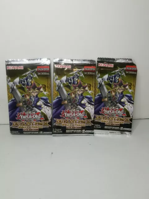 3x Yu-Gi-Oh Duelist Pack Rivals of the Pharaoh 1st Edition 3 Card Booster Packs