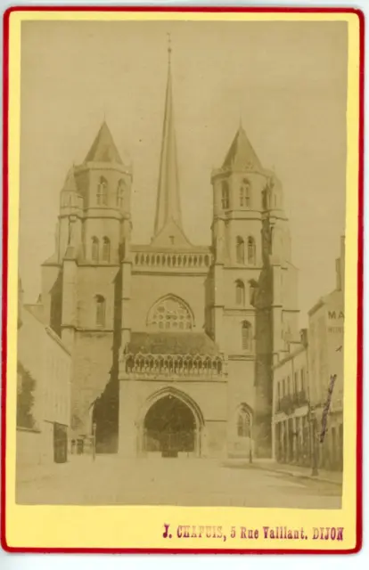 France Côte-d&#039;Or Dijon L&#039;Eglise Saint-Bénigne Vintage albumen print