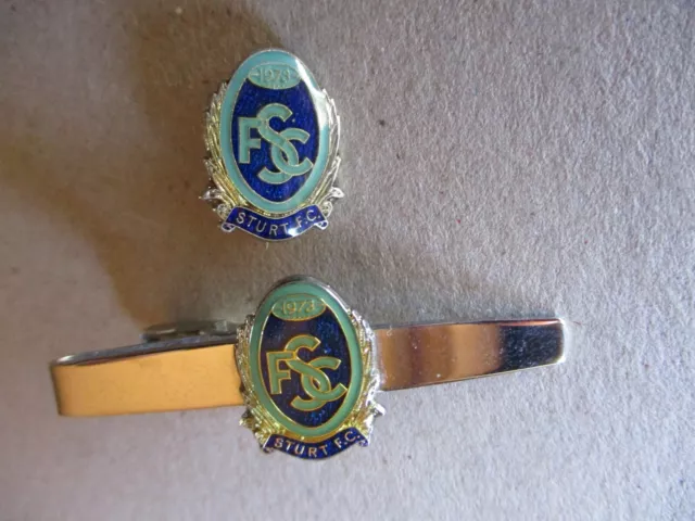 1973 Sturt Football Club Members Badge and Tie Clip