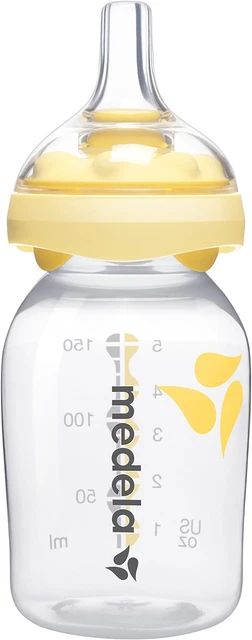 Tetina de leche materna Medela de flujo lento sin BPA con botella de 150 ml - tetina con congelador
