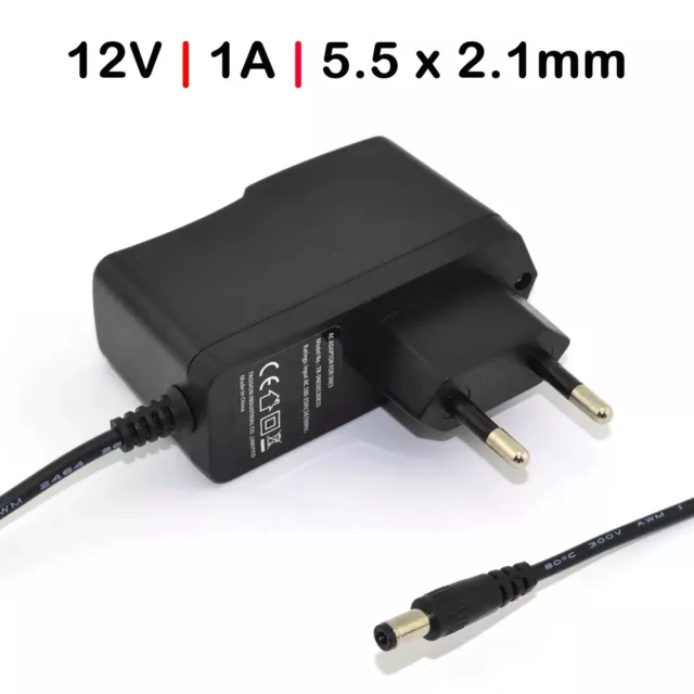 Chargeur Pour Bandes Leds Routeurs Caméras De Sécurité 12V 1A 5.5X2.1MM