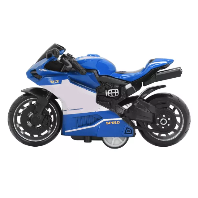 (Blue) Motorcycle Toy Model High Simulation Innovative Pull-back