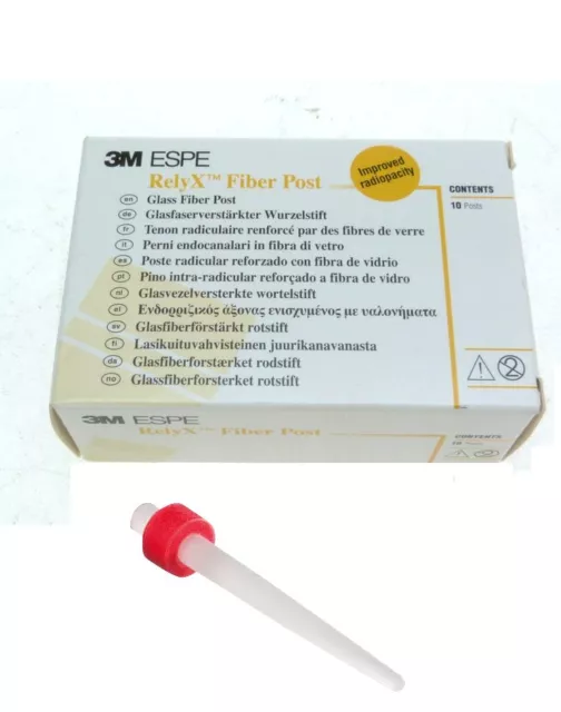 3M ESPE Dental RelyX Faserpfosten Größe 1 (1,6 mm) rot 10-teiliges Pack - Original