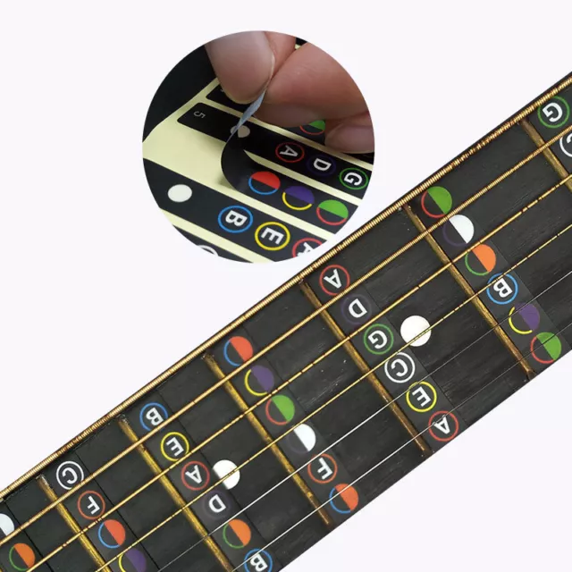 Guitar Fretboard Notes Map Labels Sticker Fingerboard Fret Decals For Guita-wf