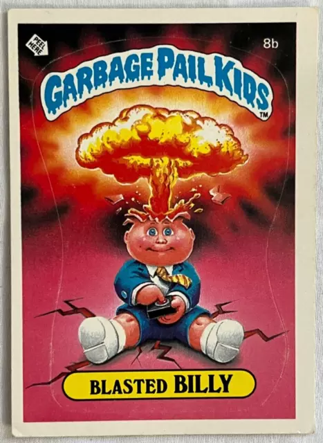 1985 Topps Garbage Pail Kids 1st Series BLASTED BILLY Checklist Card 8b GLOSSY