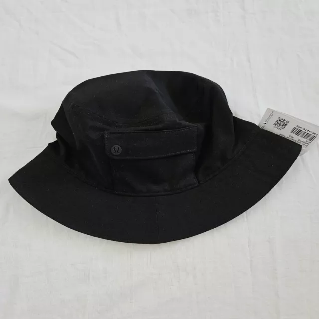 LULULEMON On My Level Bucket Hat* Pocket Hat Black Size Medium/ Large