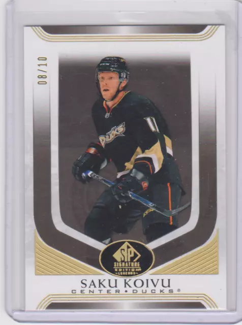 Saku Koivu UD SP Signature Edition Legends Base /10 2020-21