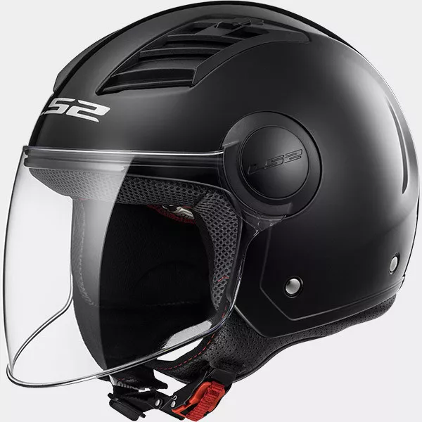 Ls2 Casco Jet Citta' Urban Of562 Nero Opaco Black Matt Downtown Hptt Airflow