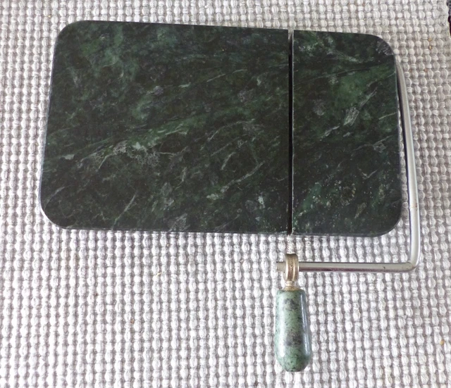 CHEESE SLICER green marble board with two extra replacement wires