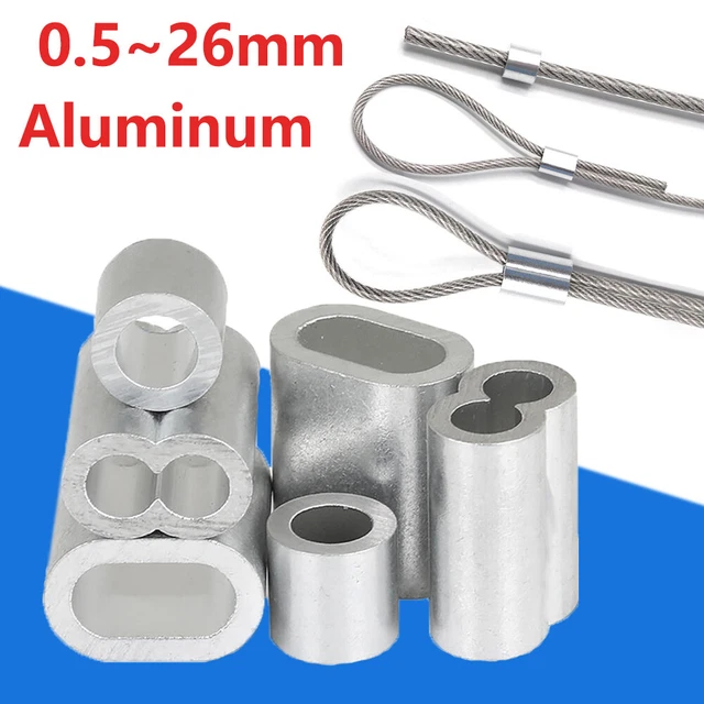 ALUMINUM SWAGE CRIMPS/SLEEVES Wire Rope Cable Ferrules For Stainless