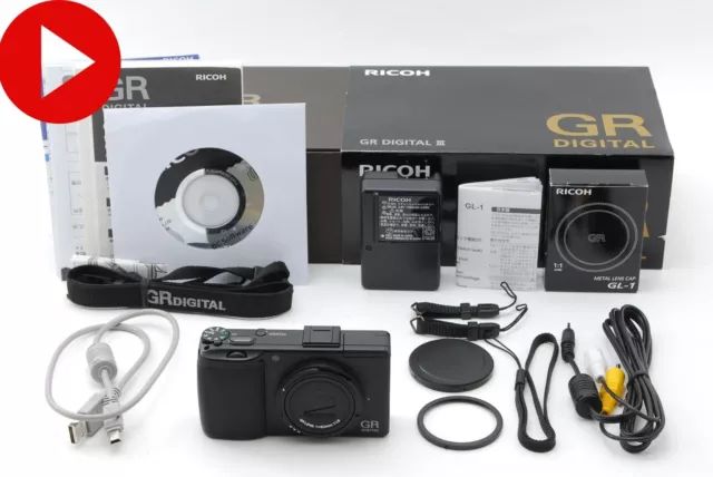 Video [ TOP MINT / Box ] Ricoh GR Digital III 10.0MP Compact  6.0mm f1.9 JAPAN