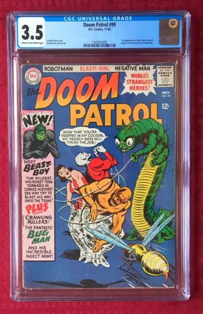 Doom Patrol #99 CGC 3.5 1965 DC 1st Appearance Beast Boy (Changeling)