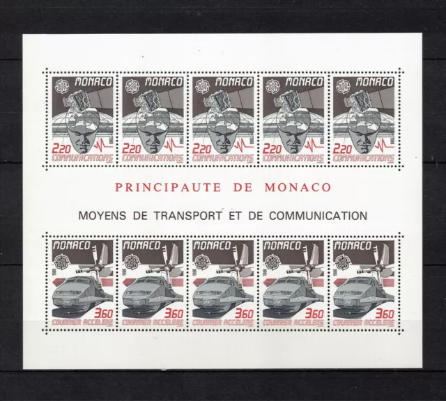 MONACO foglietto Europa CEPT 1988 valori nuovi **/MNH