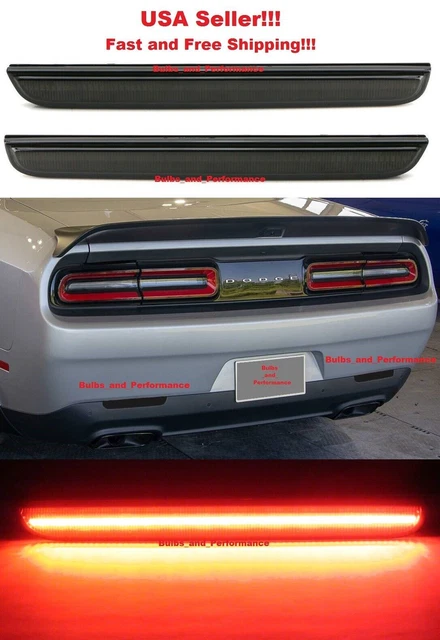 Dodge Charger Front Bumper NJSBYL Smoked Lens Challenger LED Side Marker Lamp Light Kits For Dodge Challenger 2015 2016 2017 2018 2019 2020 2021 Front Rear Amber/Red LED Left Right Side Turn - Foto 6