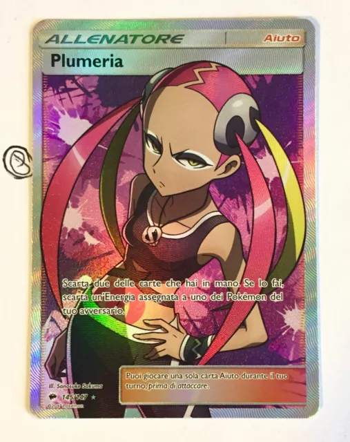 Pokemon Plumeria 145/147 Ultra Rara Holo Full Art Ita Mint/NM