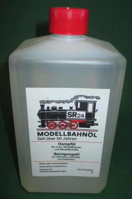 Modellbahn SR24 Dampföl und Reinigungsöl  "50 Jahre SR24"  1 Liter   NEU