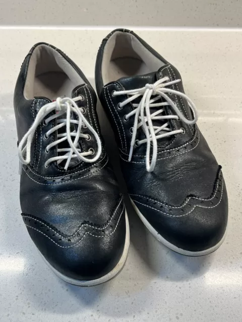 FootJoy LoPro Ladies Golf Shoes Size 6 1/2 Navy Leather