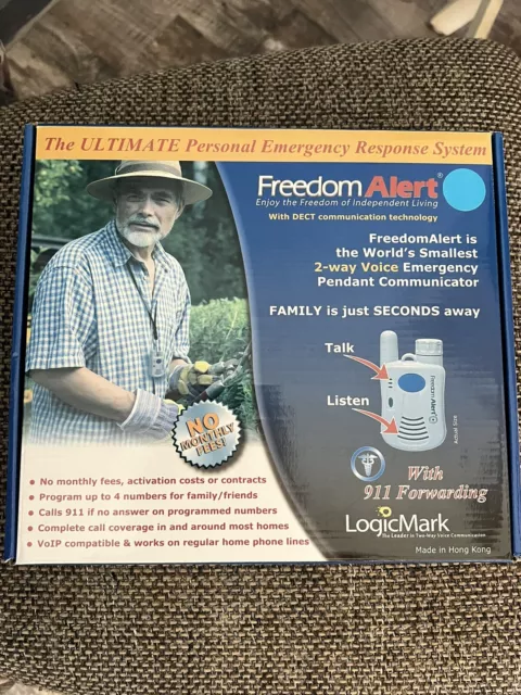 NEW LogicMark Freedom Alert 35511 2-Way Voice emergency Pendant Communicator