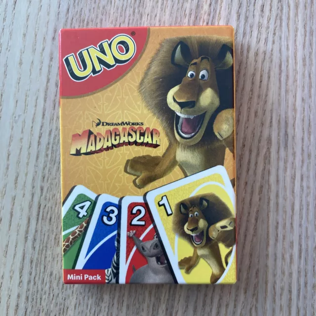 UNO Mini Madagascar Card Game Pack Deck McDonalds Happy Meal Toy Promo 2024