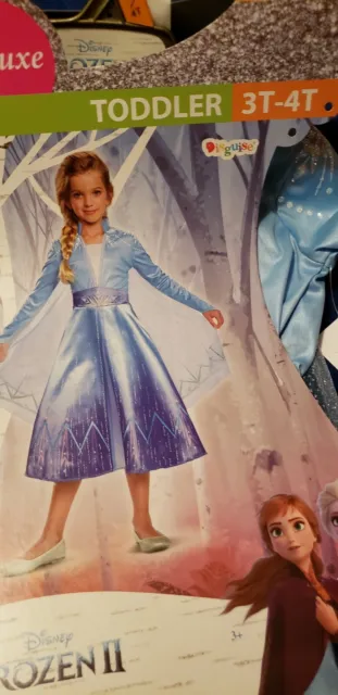 Disney Frozen 2 Elsa Deluxe Dress Up/Halloween/Costume Brand New 3T / 4T