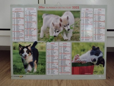 CALENDRIER LA POSTE 2023 Almanach du Facteur ,Chiots de race EUR 10,00